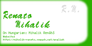 renato mihalik business card